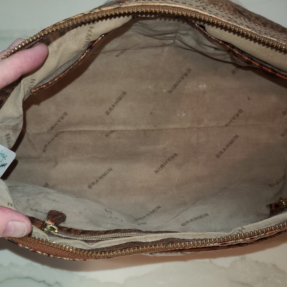 Brahmin Vintage pleated Y2K Baguette Daria shoulder bag EUC - Picture 11 of 16